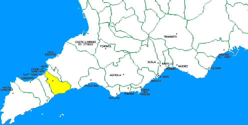 Map of Sorrento Peninsula